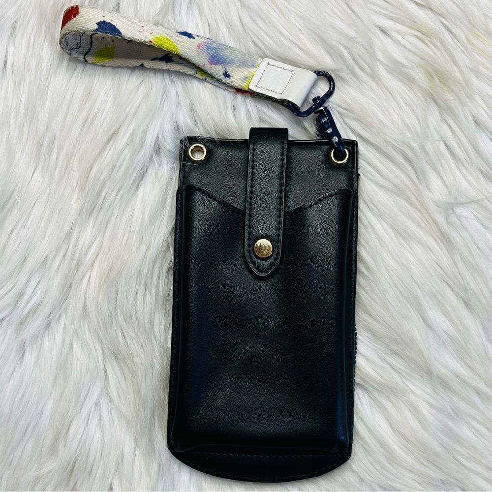 a new day cellphone wallet wristlet black 4x7 inches